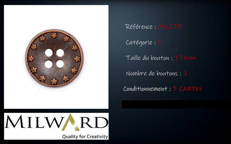 Boutons Milward - Code C, .