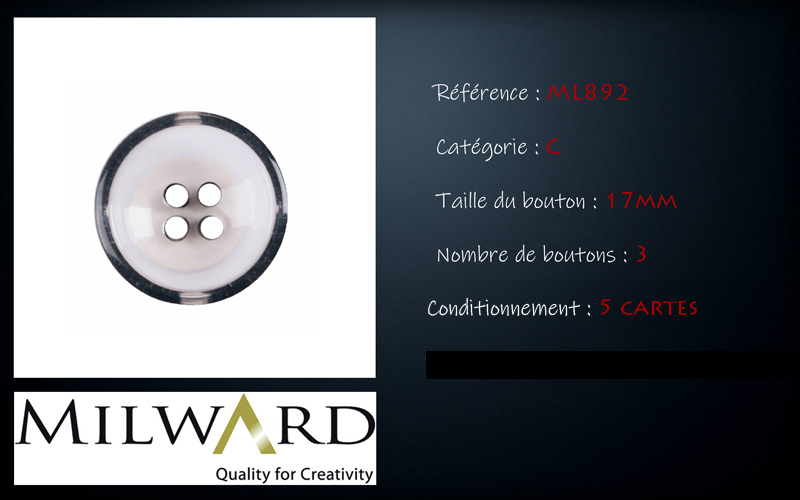 Boutons Milward - Code C, .