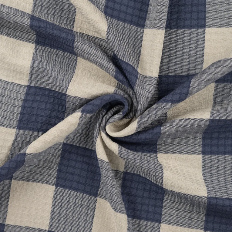 Viscose Polyester Carreaux Jiska, 142-147cm.