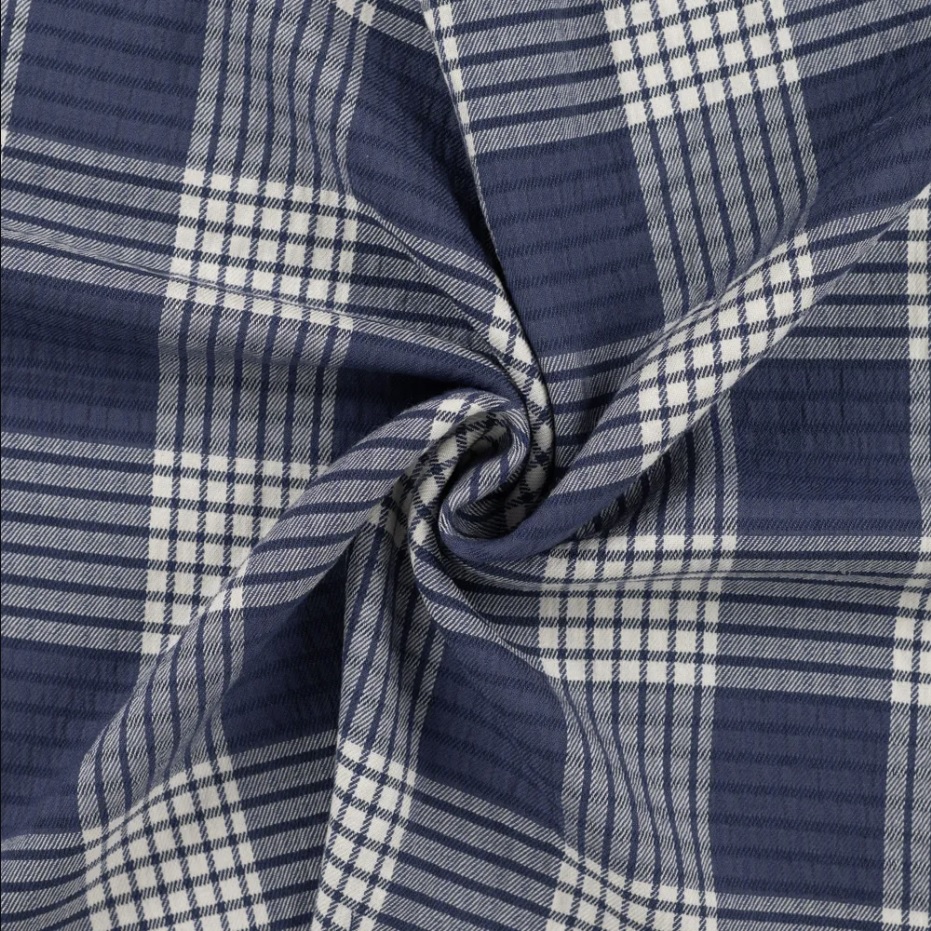 Viscose Polyester Carreaux Jiska, 142-147cm.