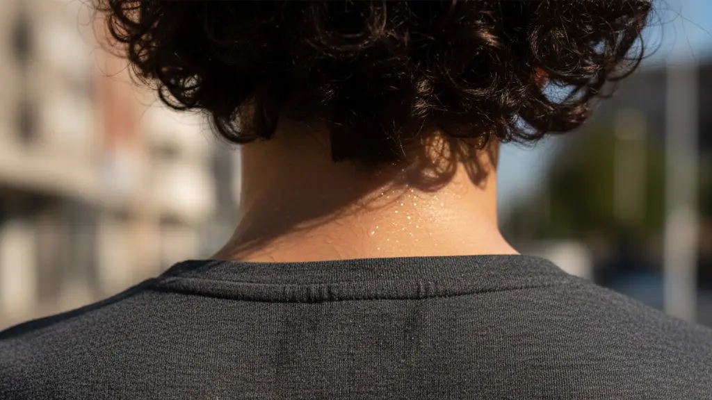 un homme porte un tshirt par temps chaud