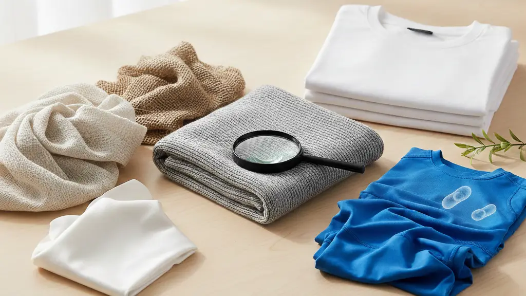 des vêtements sur une table